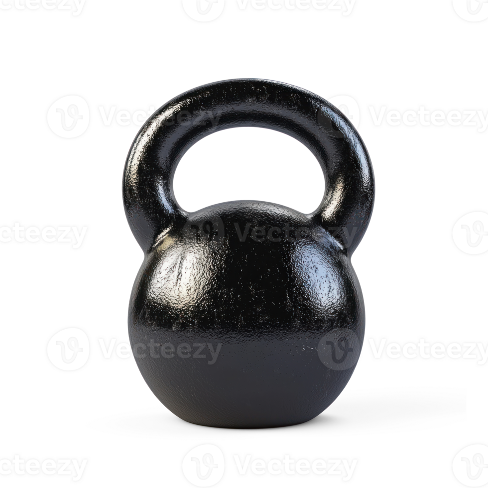 Kettlebell 3d front view isolate on transparent background png