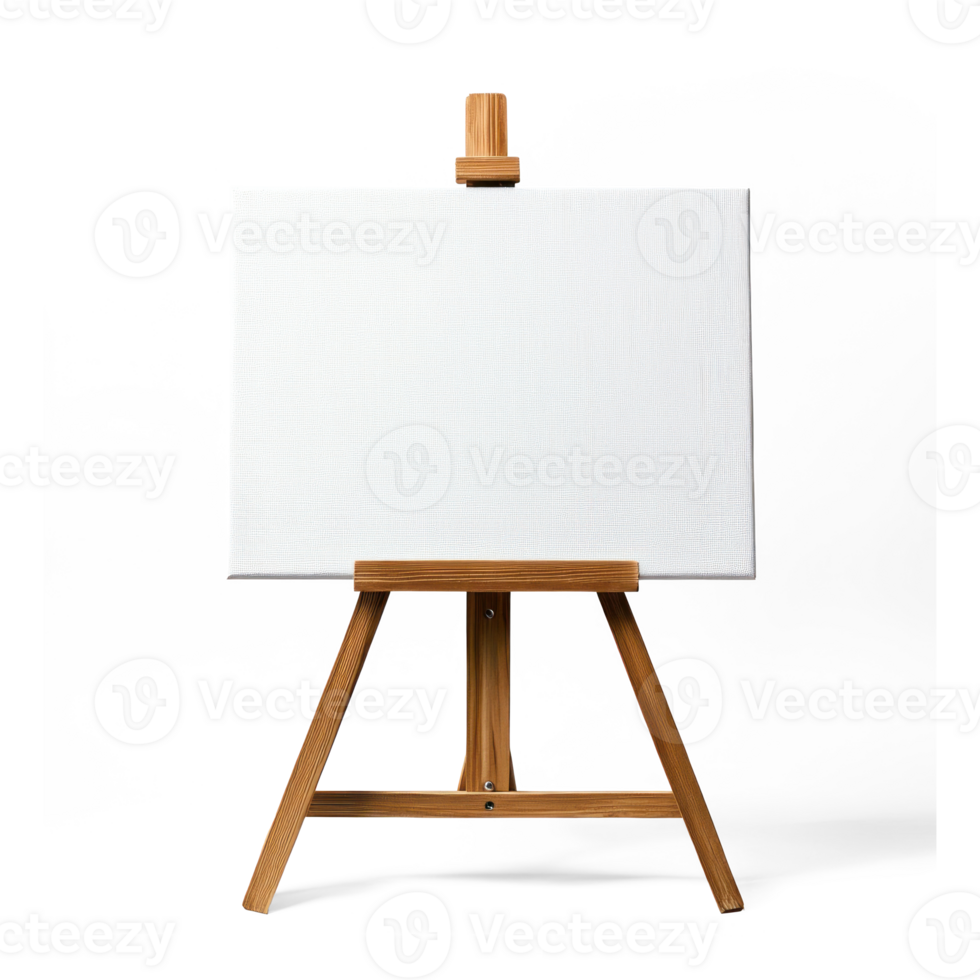 an easel with a blank canvas on it png