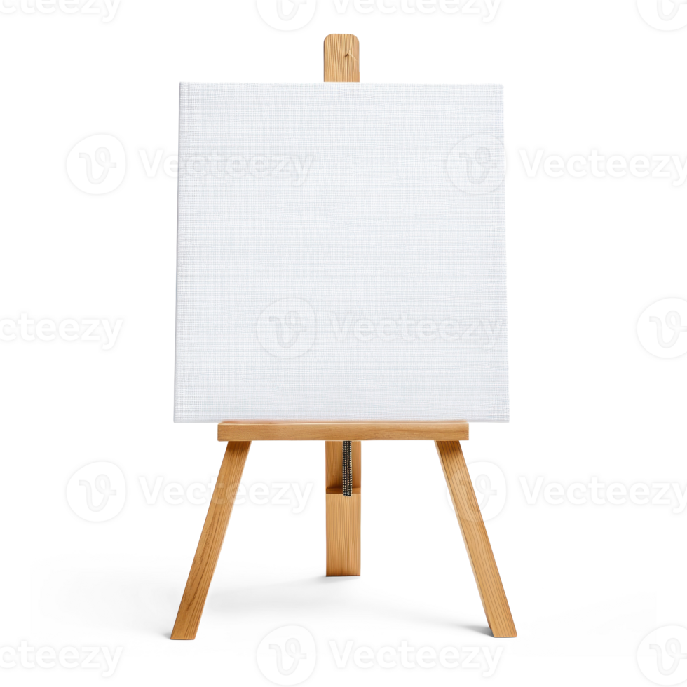 an easel with a blank canvas png