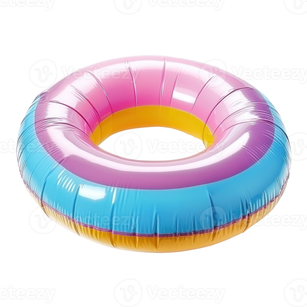 Inflatable ring pool isolate on transparent background png