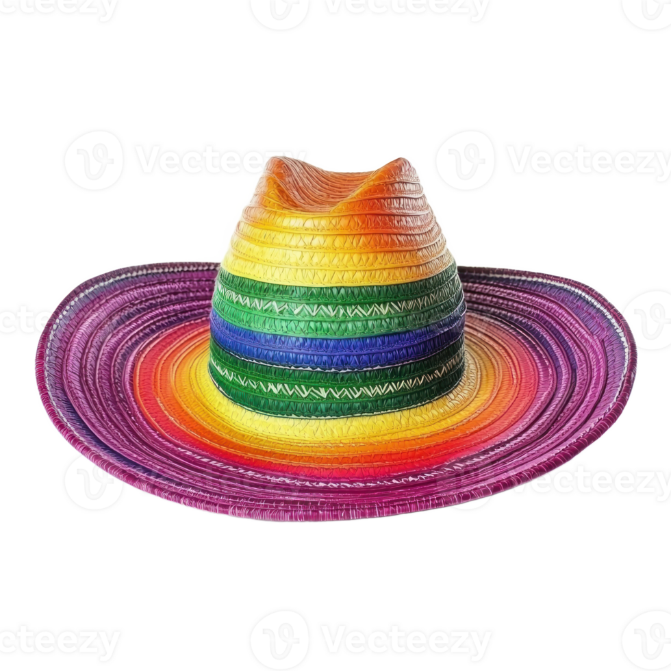 a colorful sombrero on a transparent background png