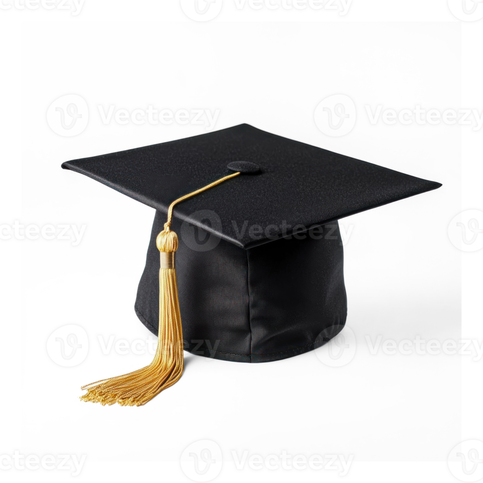 Graduation cap front view isolate on transparent background png