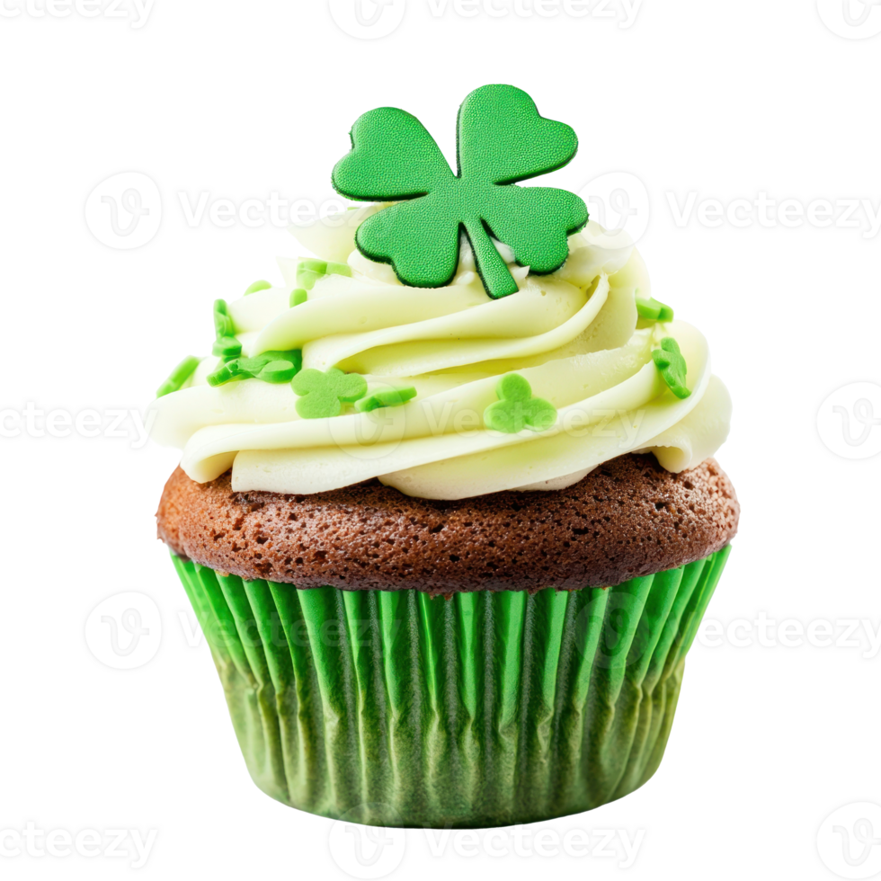 Cup cake of St. Patrick's Day isolate on transparent background png