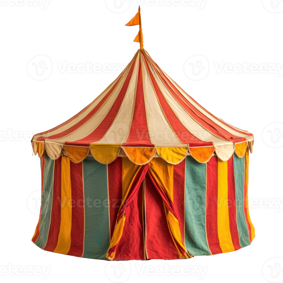 Colorful Circus tent isolate on transparent background png