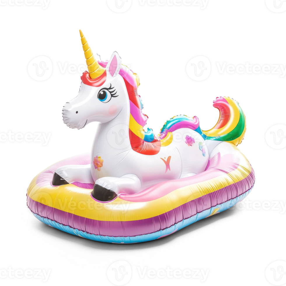 Unicorn Inflatable pool isolate on transparent background png