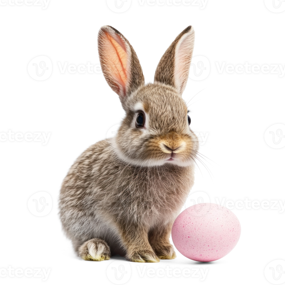 Easter rabbit isolate on transparent background png