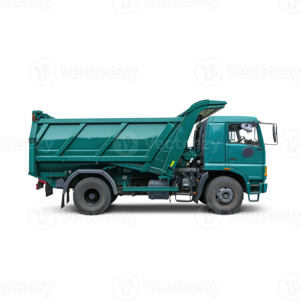 Garbage trucks side view isolate on transparent background png