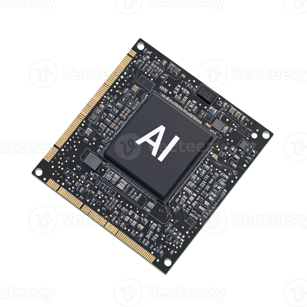 a computer chip with the word ai on it png