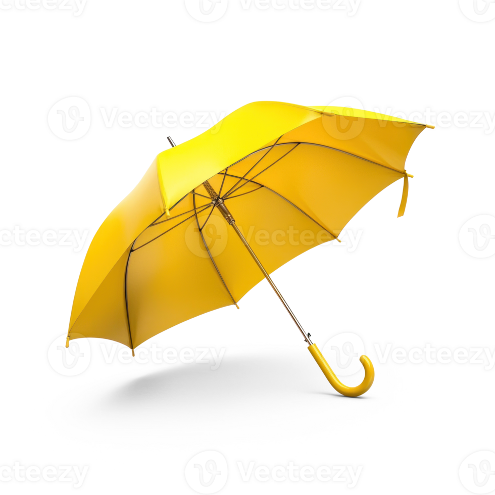 Yellow Umbrella isolate on transparent background png