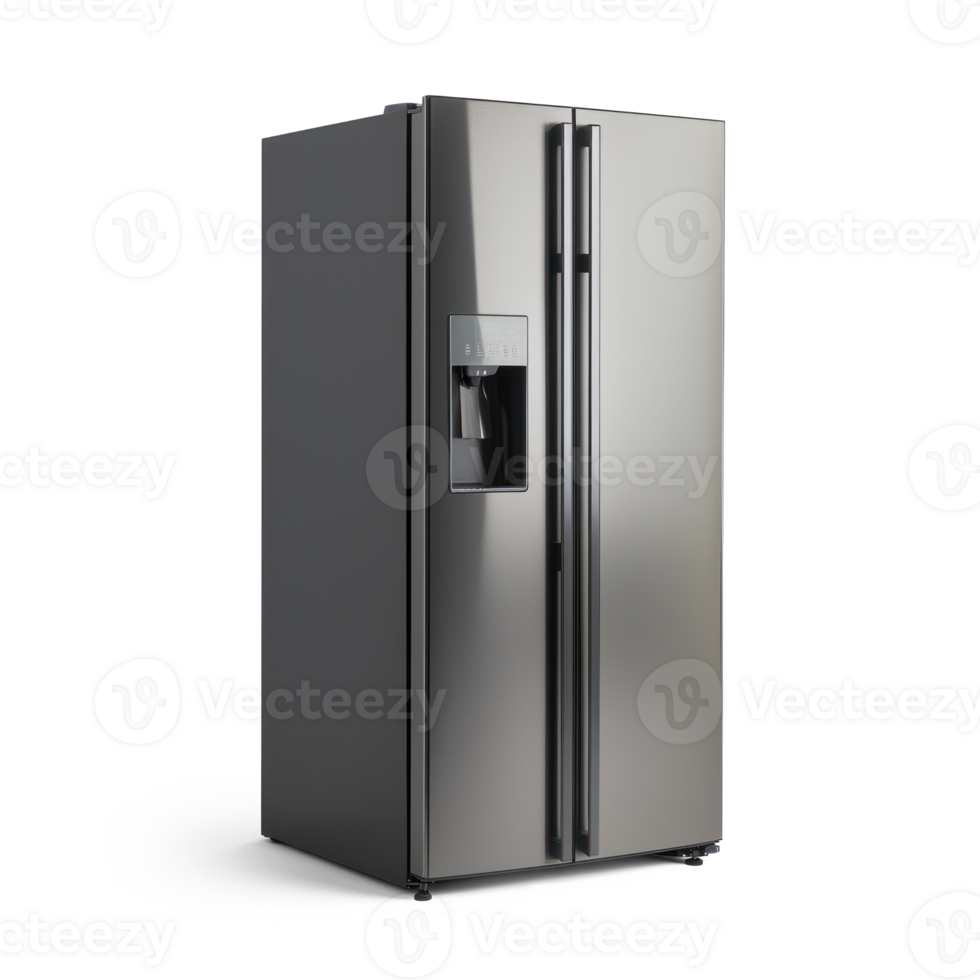 a modern refrigerator on a transparent background png