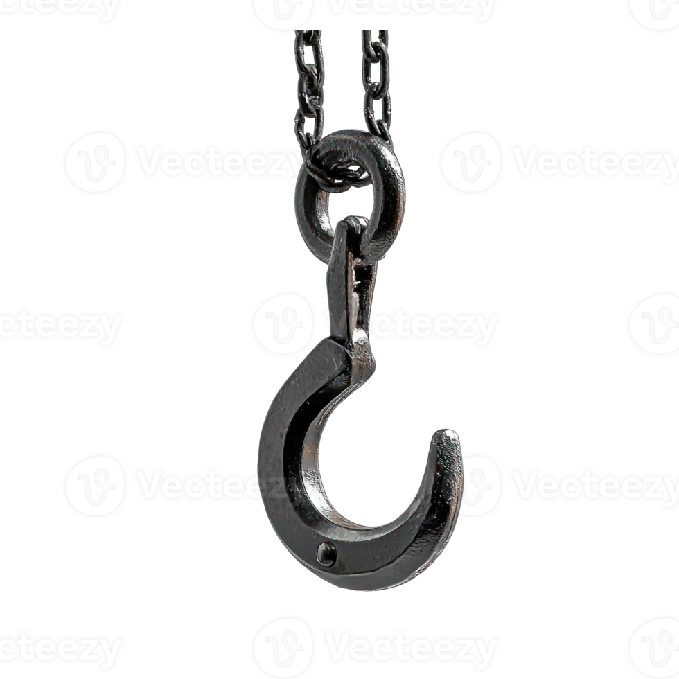 Modern crane hook isolate on transparent background png