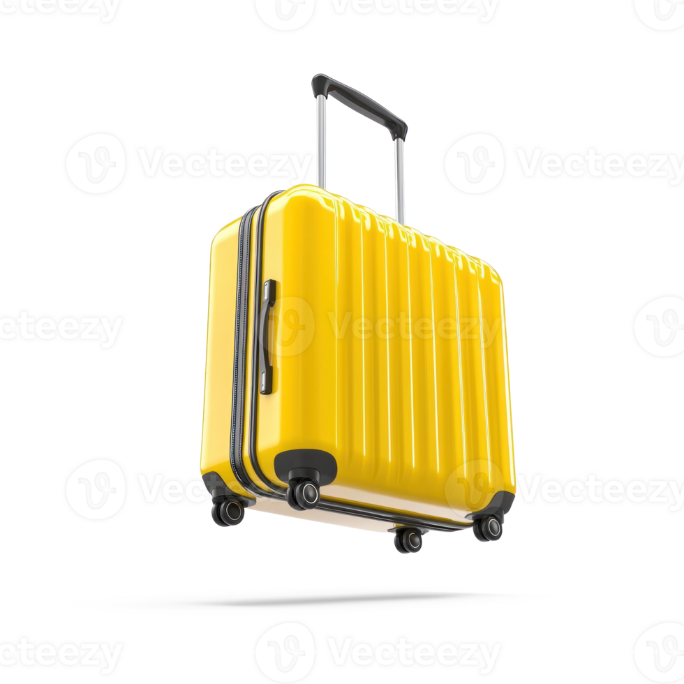 yellow suitcase on a transparent background png