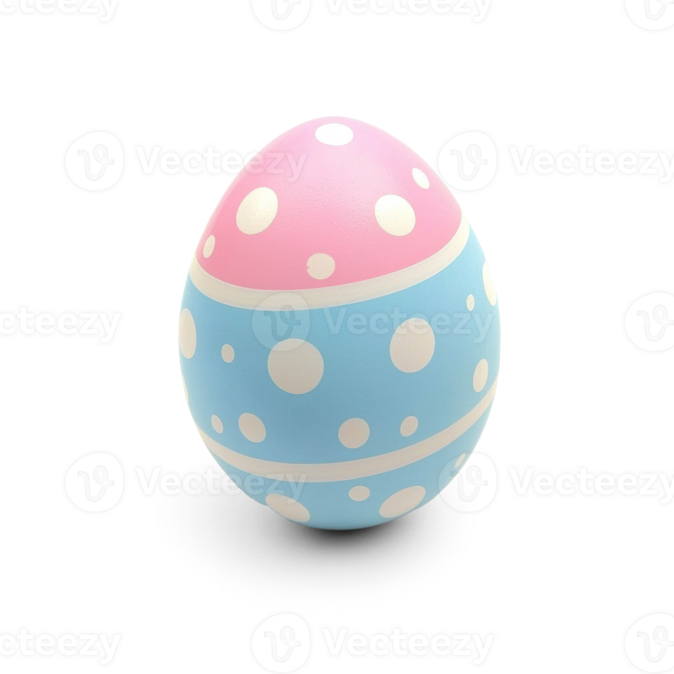easter egg with polka dot pattern on transparent background png