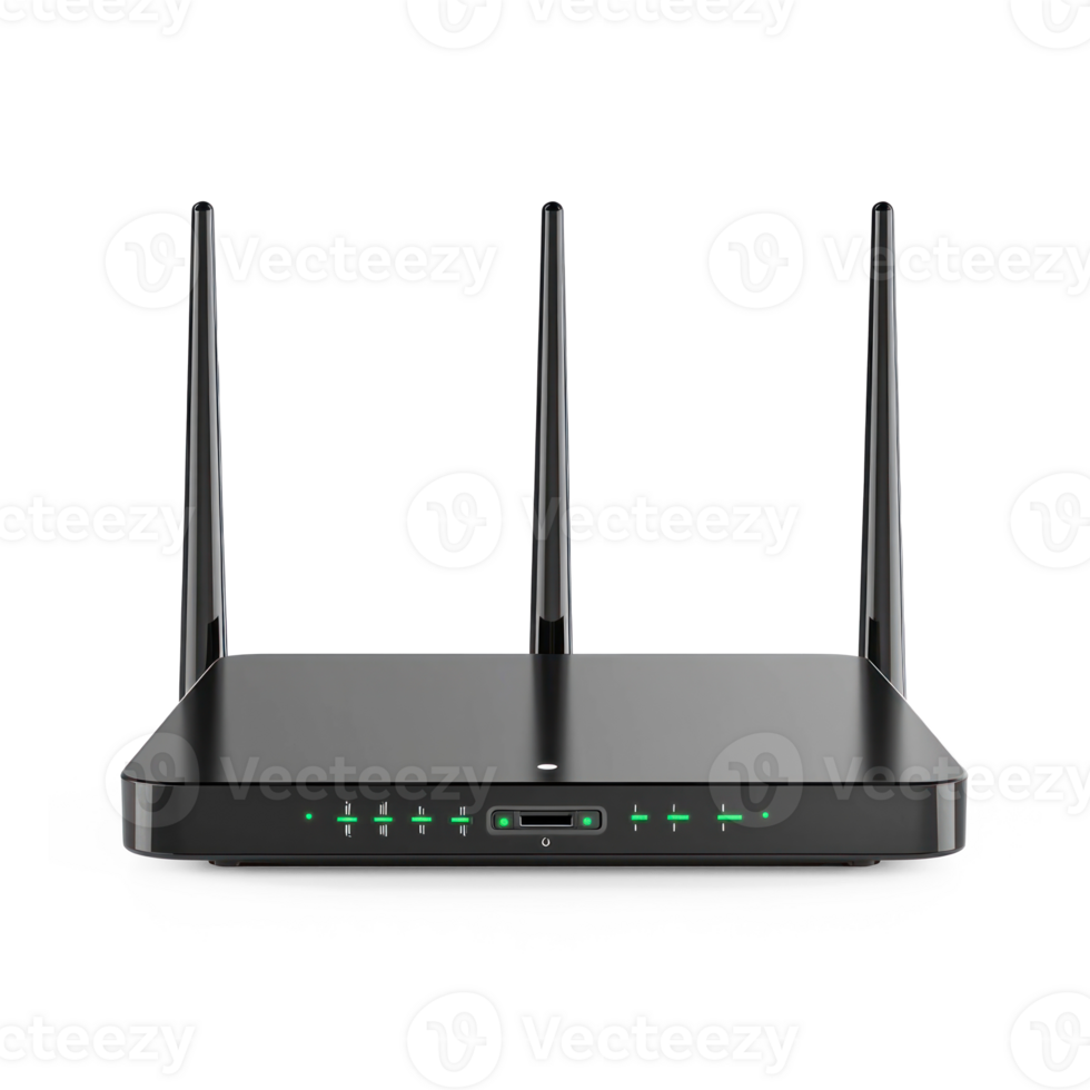 Modern wifi router isolate on transparent background png
