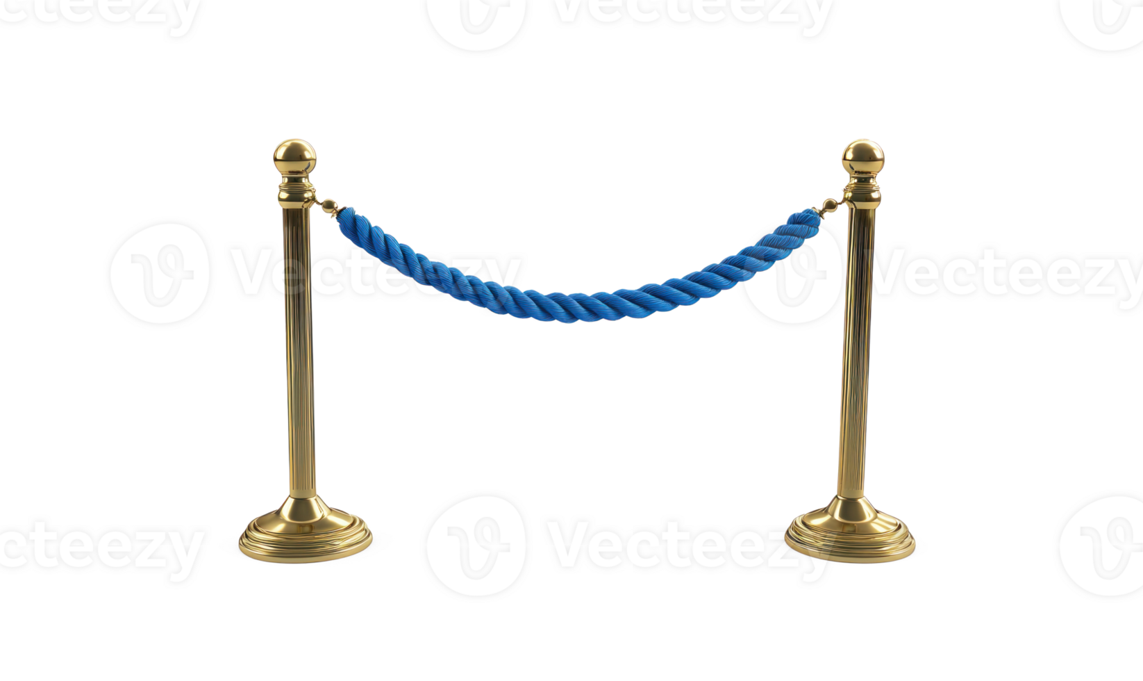 a blue rope on a gold pole png