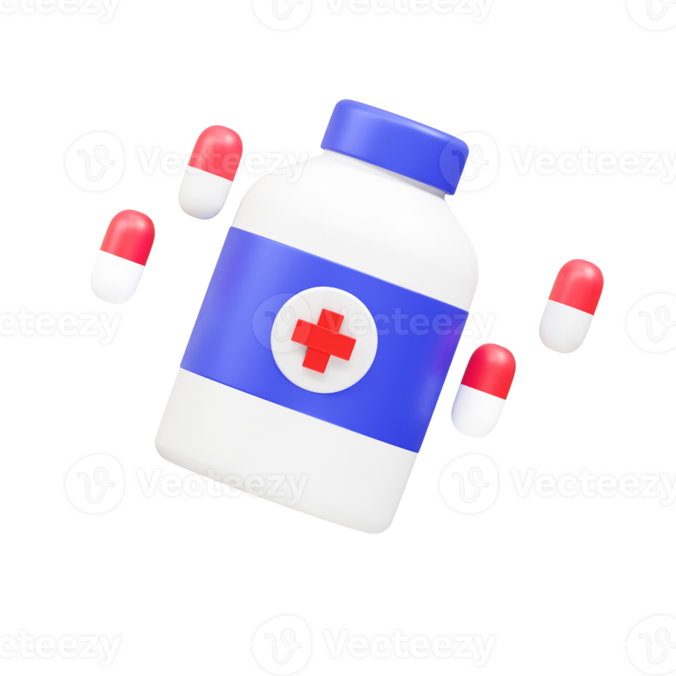 Medicine 3D Icon Illustration png