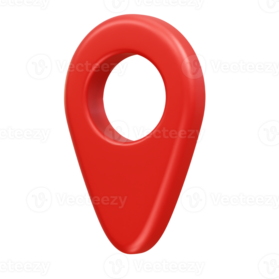 location 3D icon. 3D rendering location sign icon png