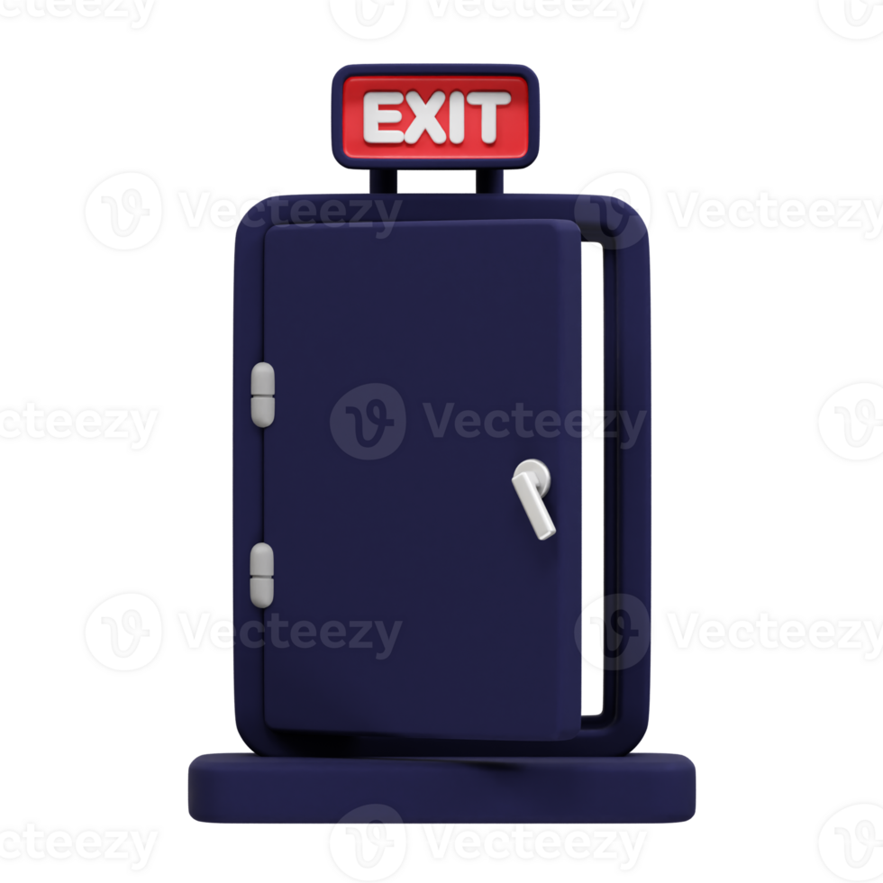 Exit icon 3d render png