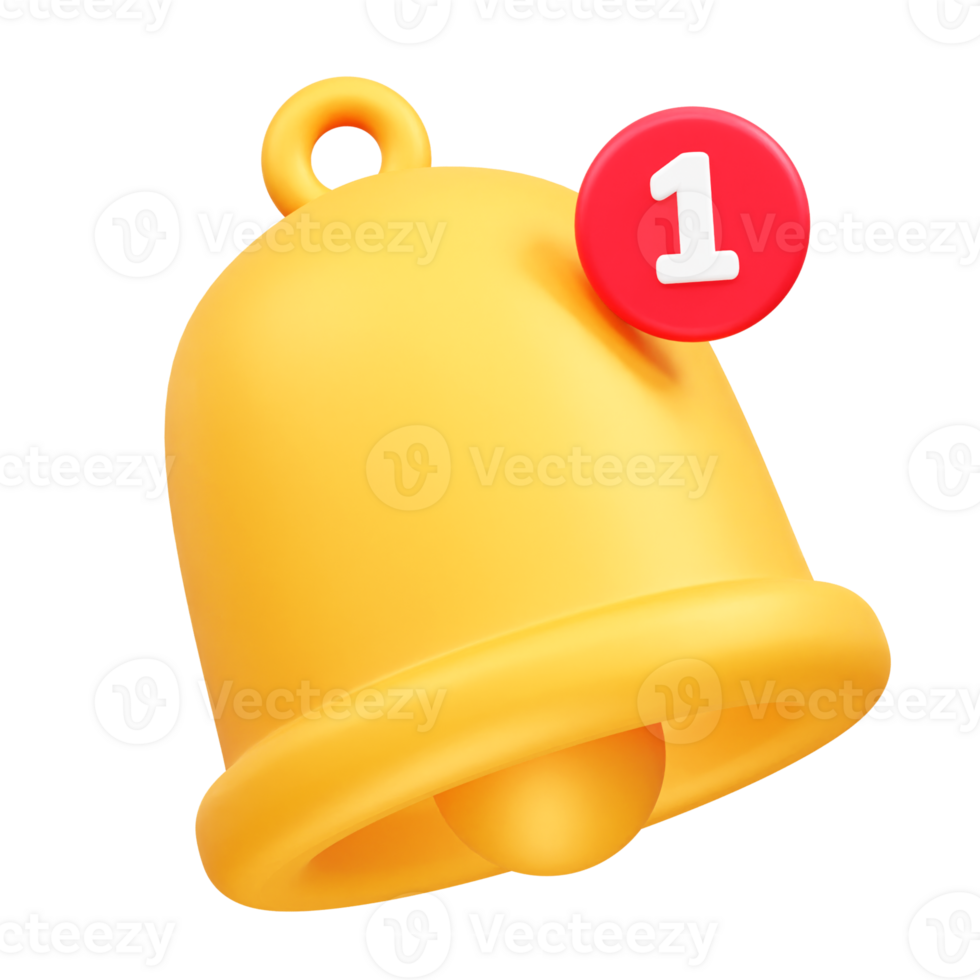 Alarm notification icon 3d png