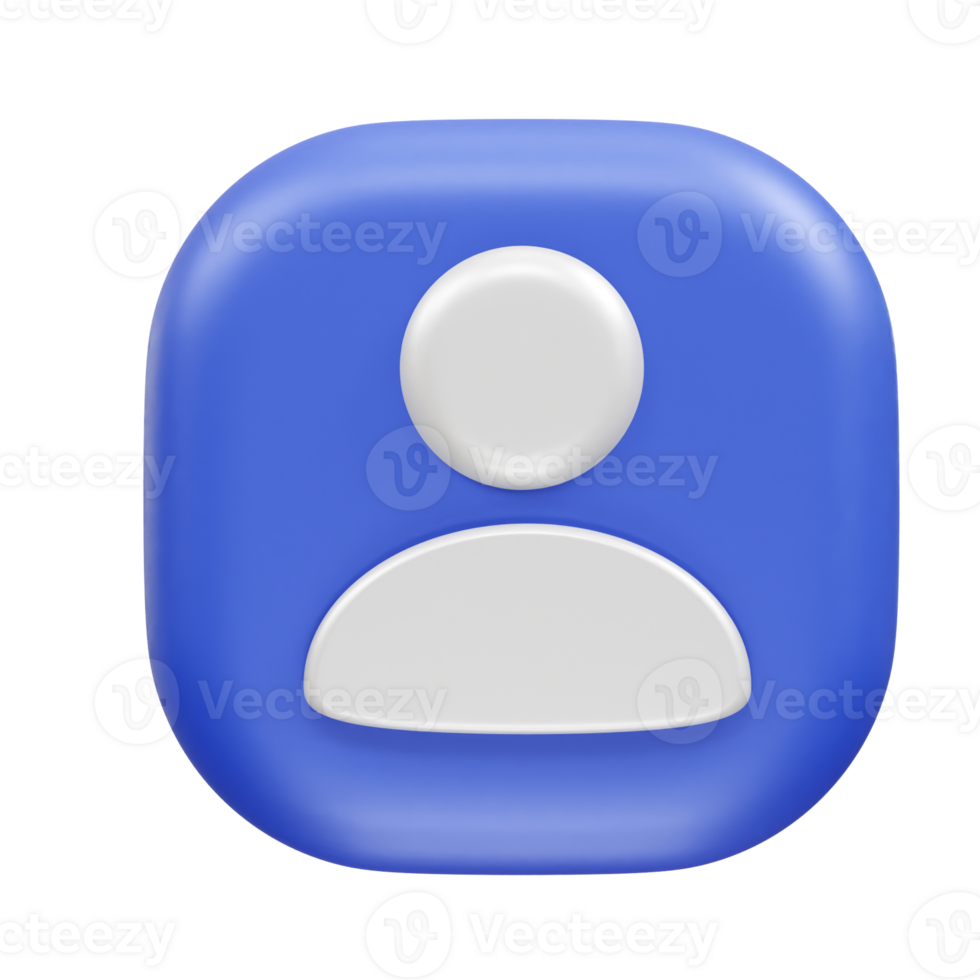 Contact icon 3d illustration png