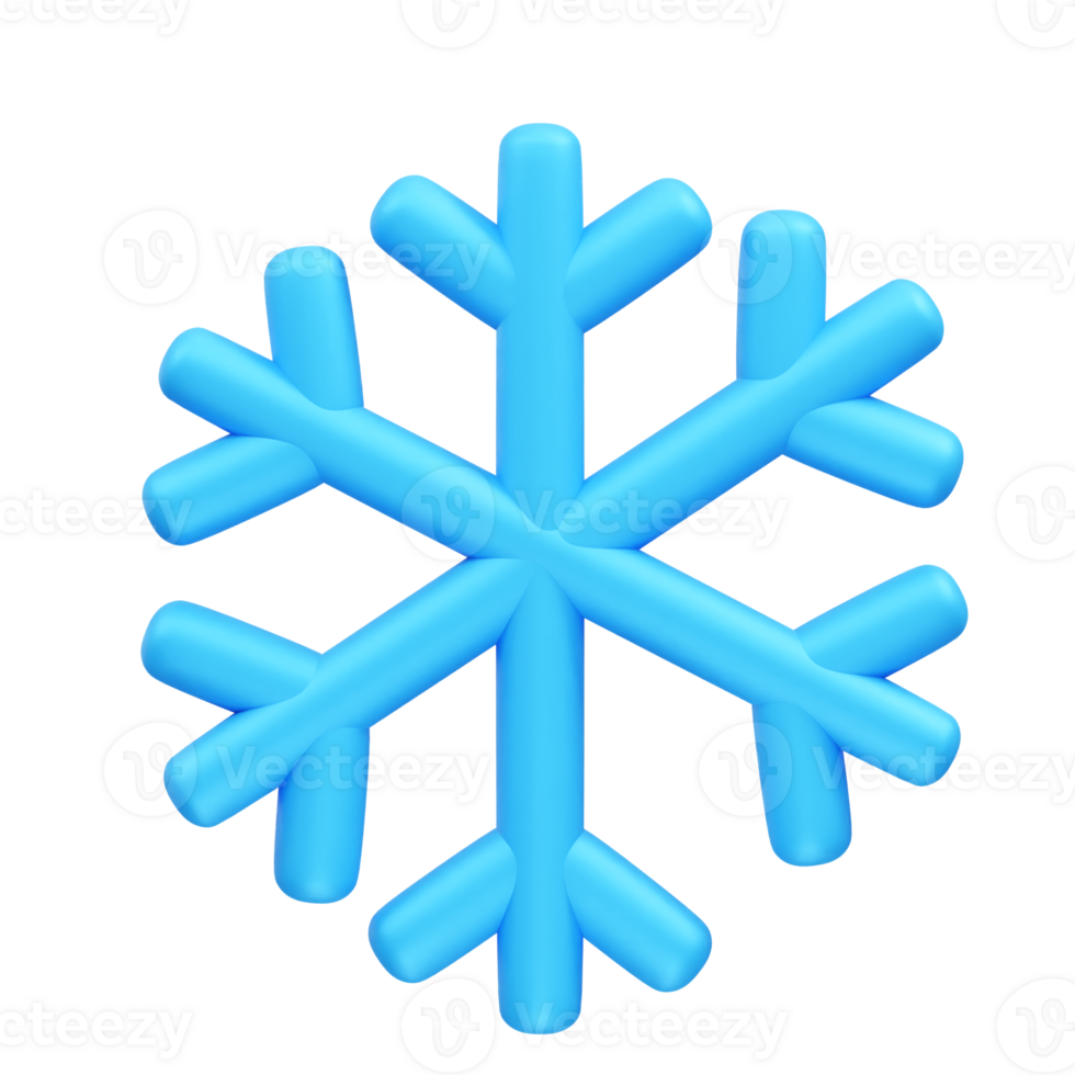 Snowflake Icon illustration 3d render png
