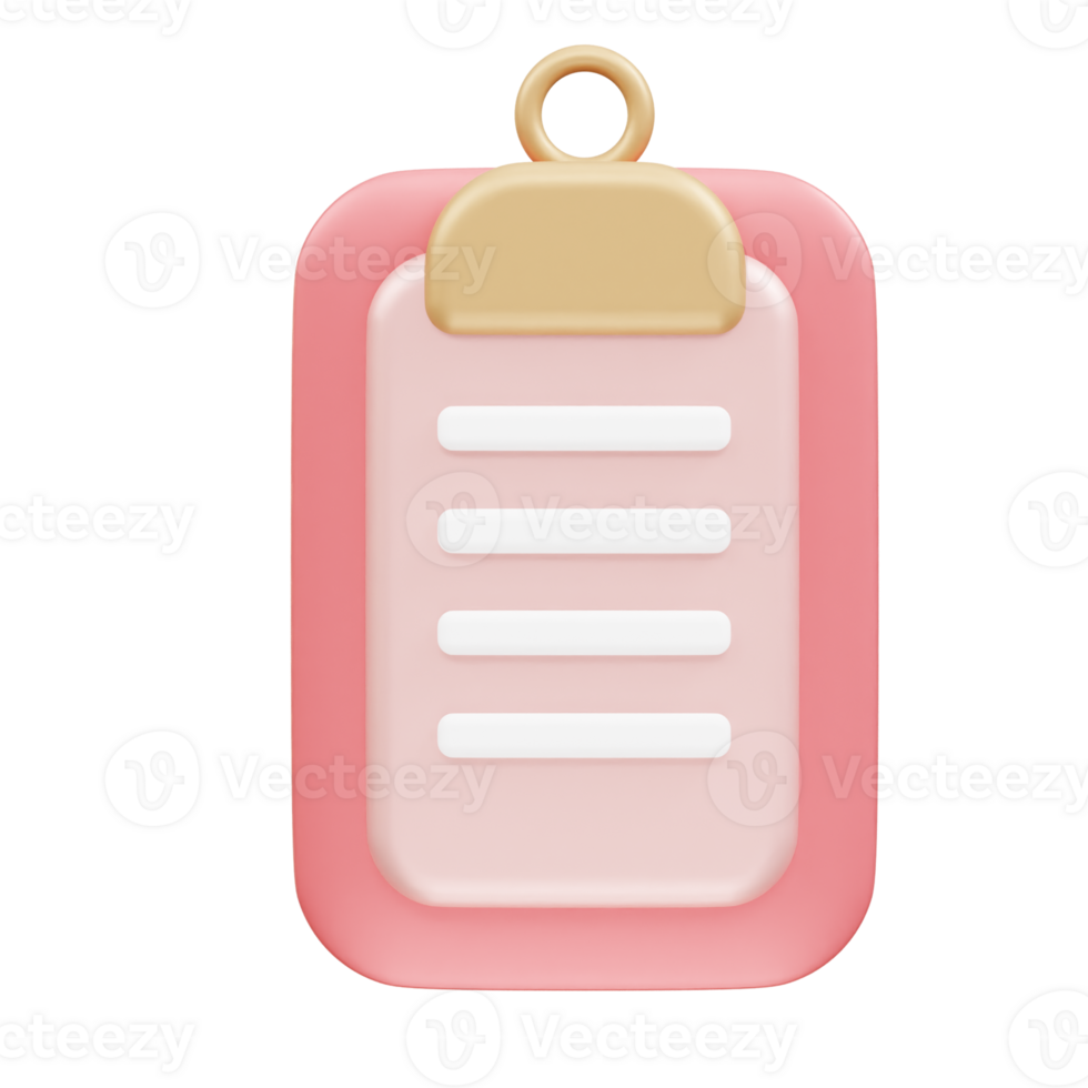 White sheet of paper on clipboard. Clipboard icon illustration png