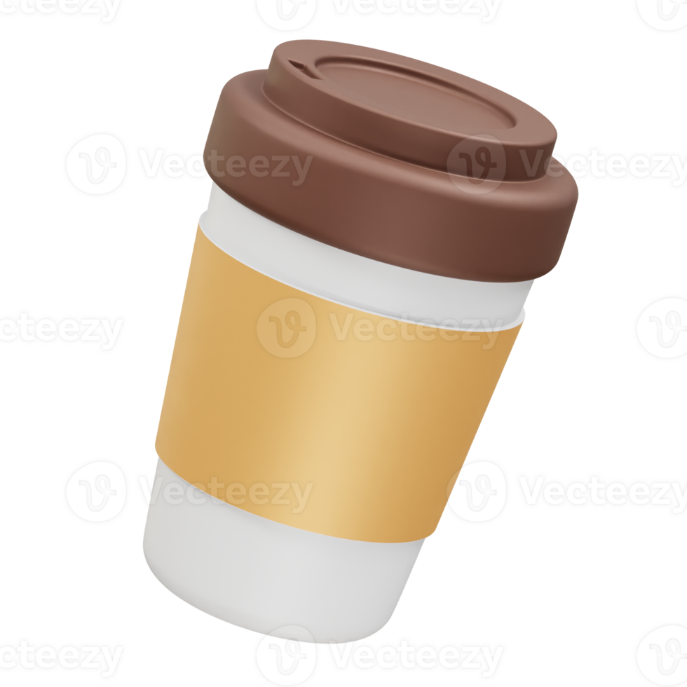coffee cup 3d icon illustration png