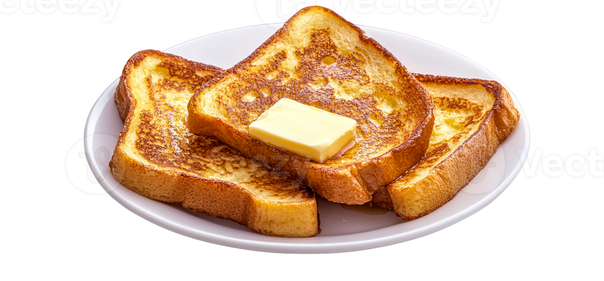 Buttery French toast with a golden crust png