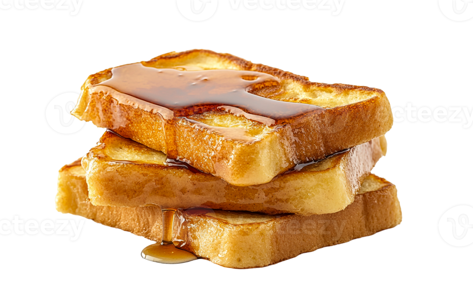 Honey-drenched French toast on a ceramic plate png