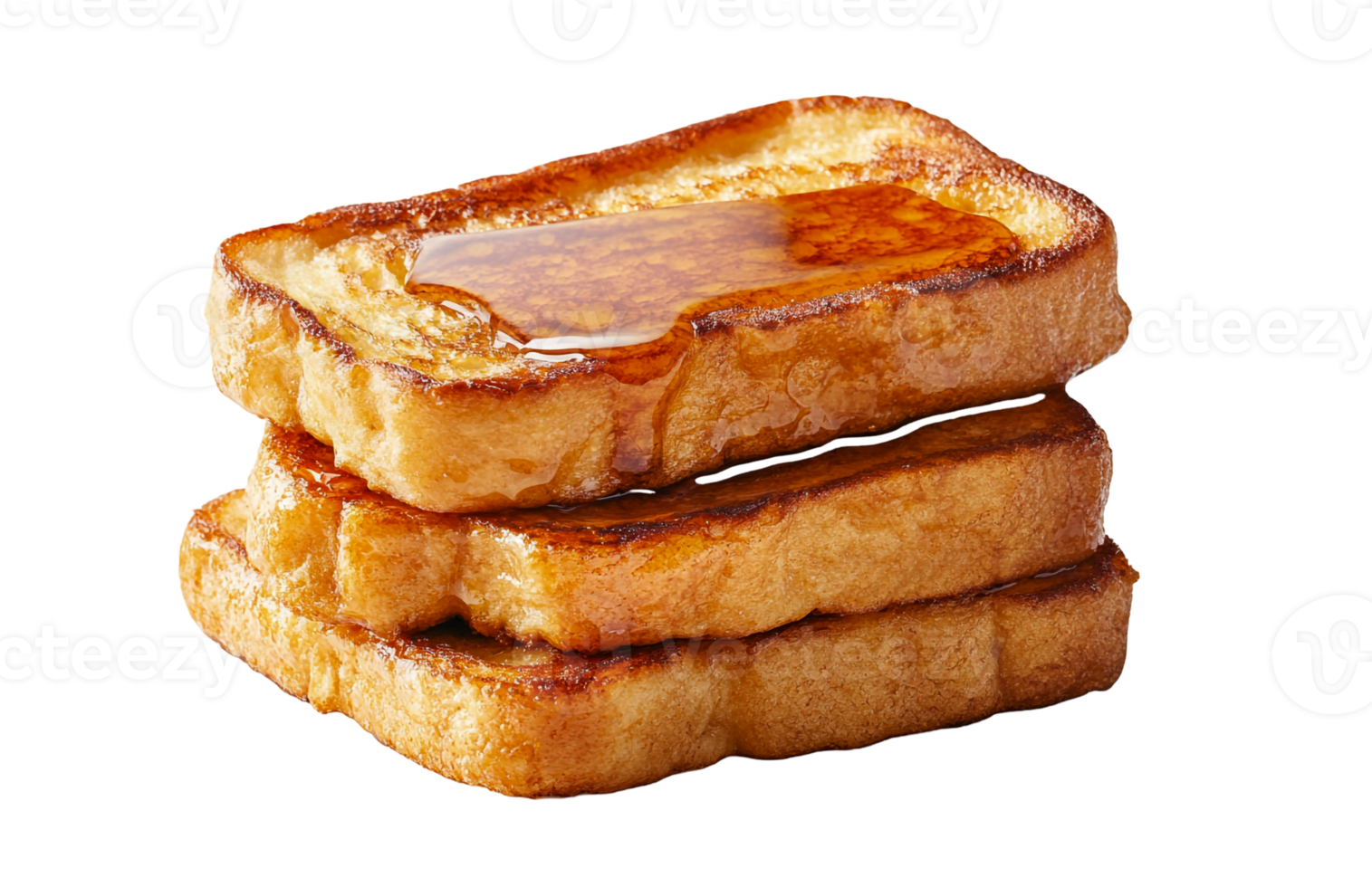 French toast stack with a stream of honey png