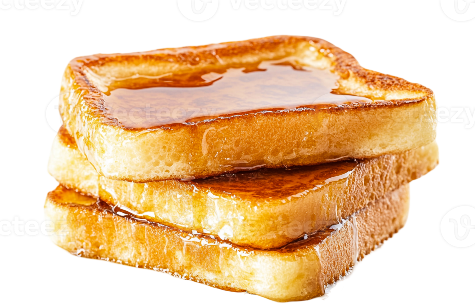 Honey dripping down French toast pieces png