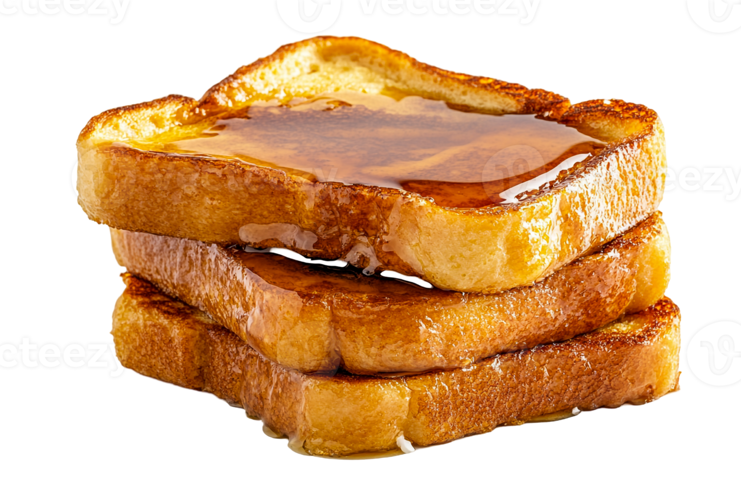 French toast with flowing honey drizzle png