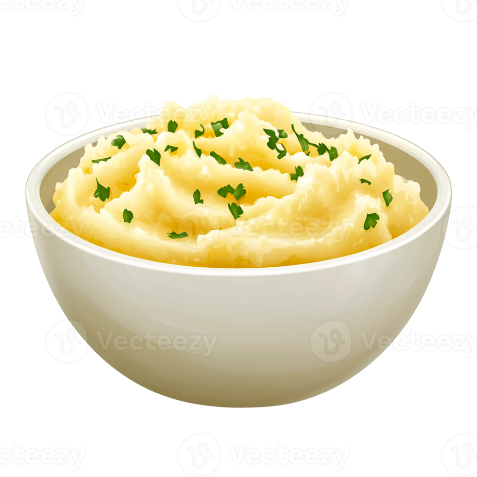 Mashed potatoes with a smooth texture png