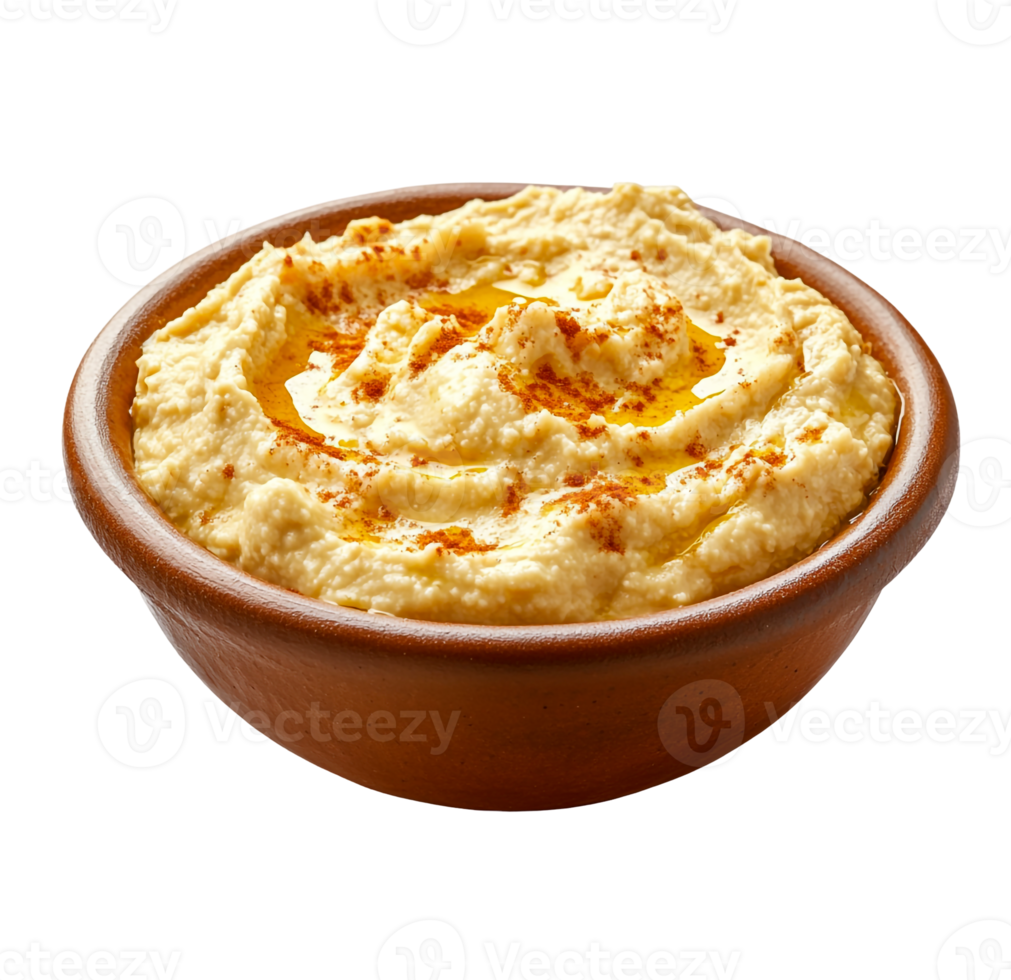 Fluffy hummus with tahini drizzle png