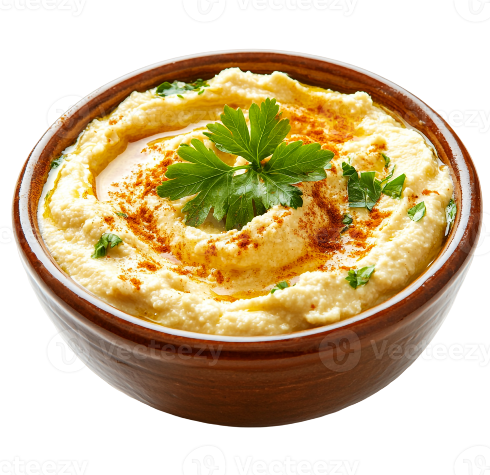 A Bowl of Hummus served png