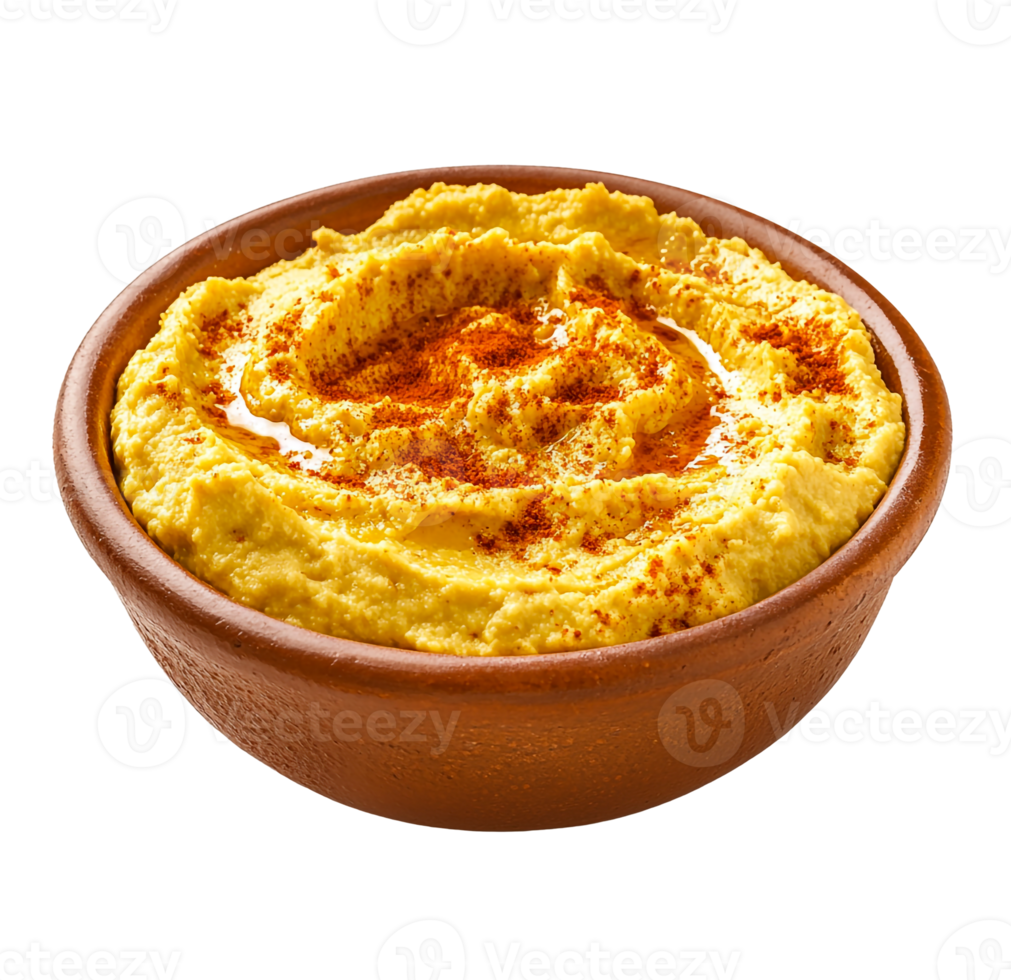 Authentic hummus with olive oil and paprika png