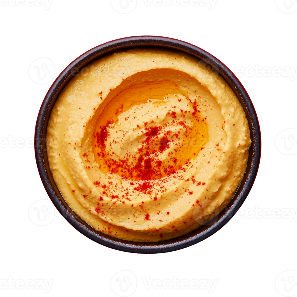 Freshly made hummus png