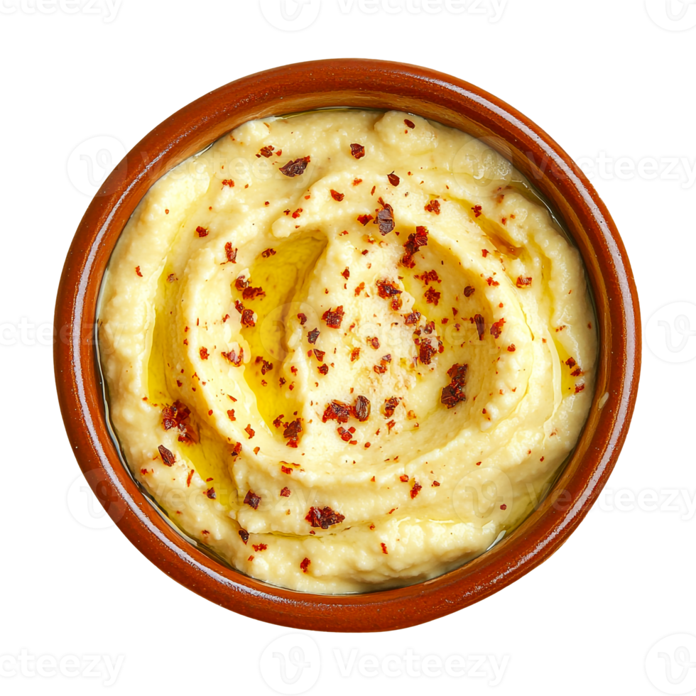 Rustic hummus served png