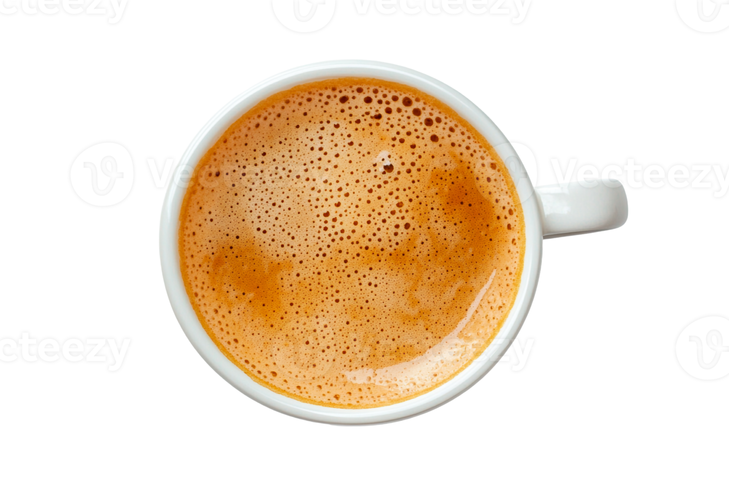 Top view of a glass cup containing milk tea png