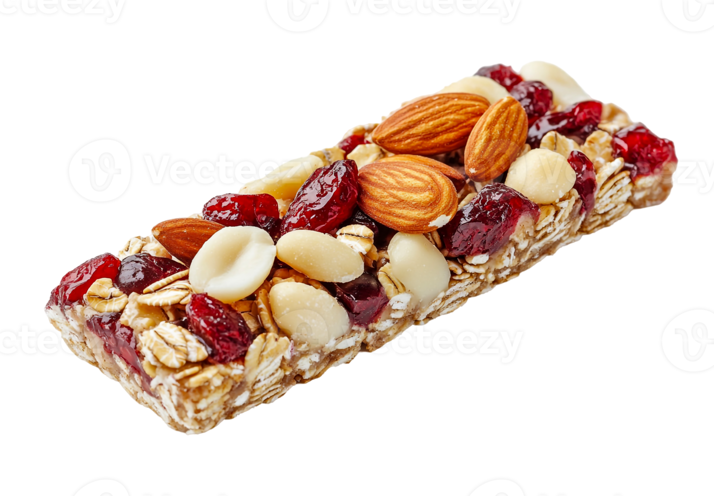 Minimalist photo of a single granola bar png