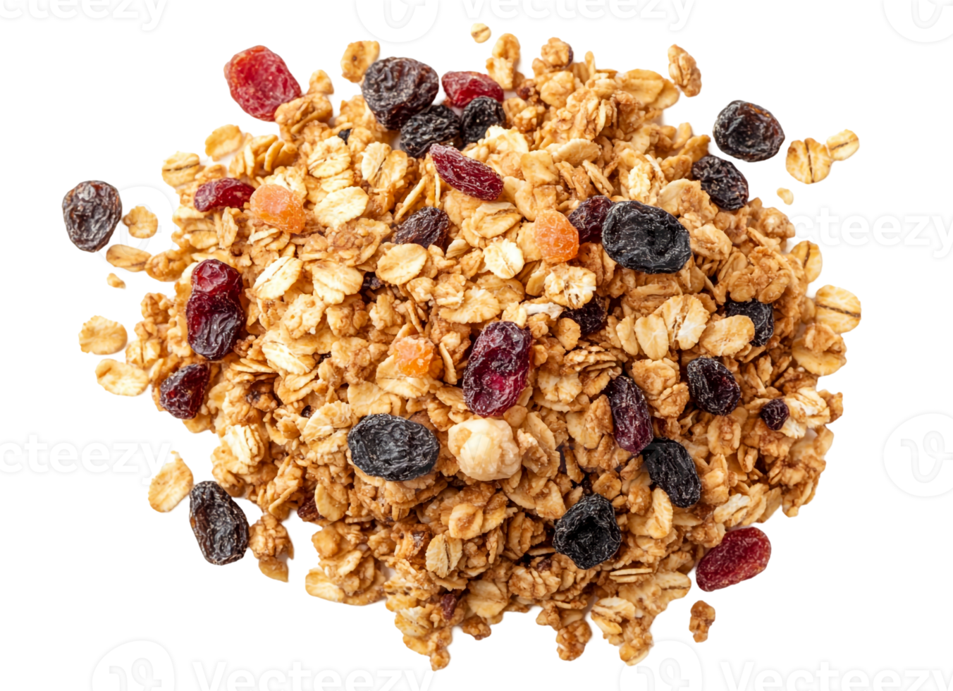 Granola and dried fruits png
