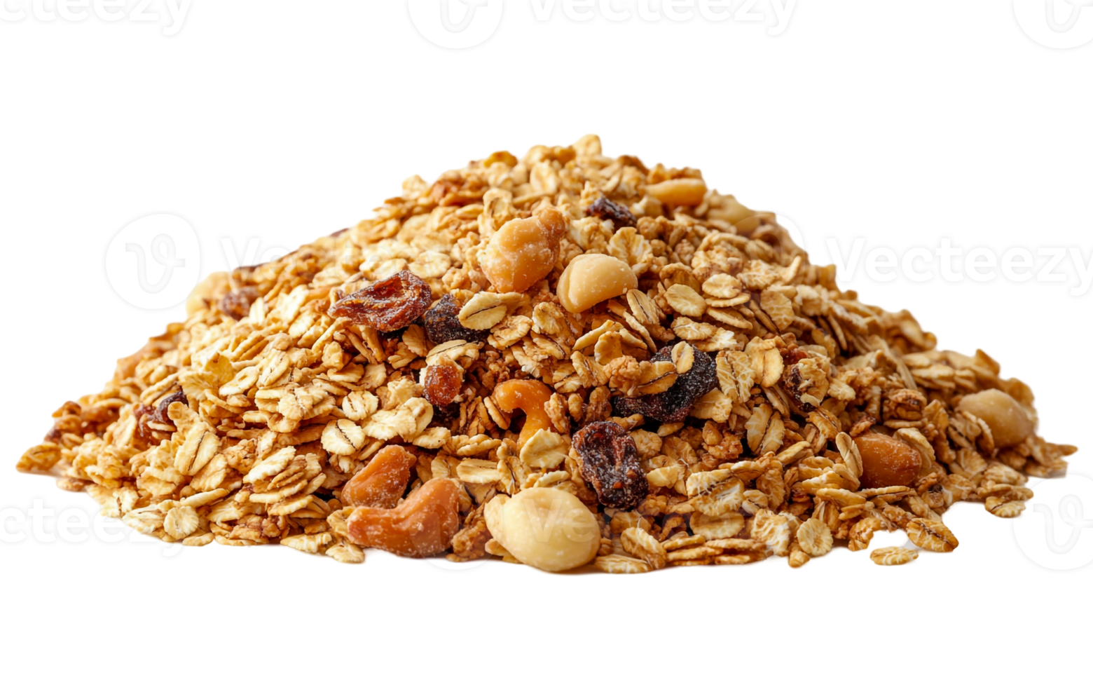Healthy granola mound with nuts png