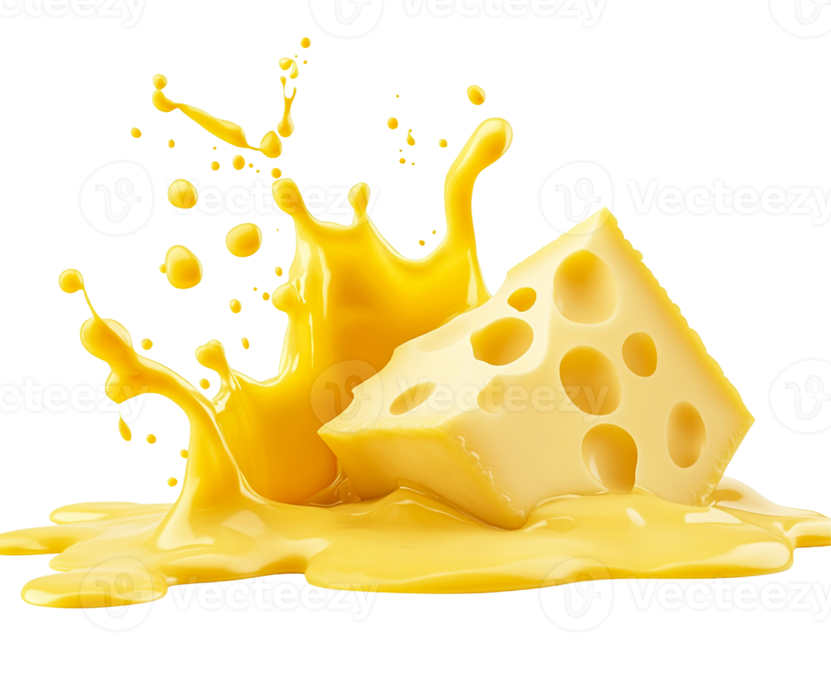Cheese slices immersed in yellow sauce png