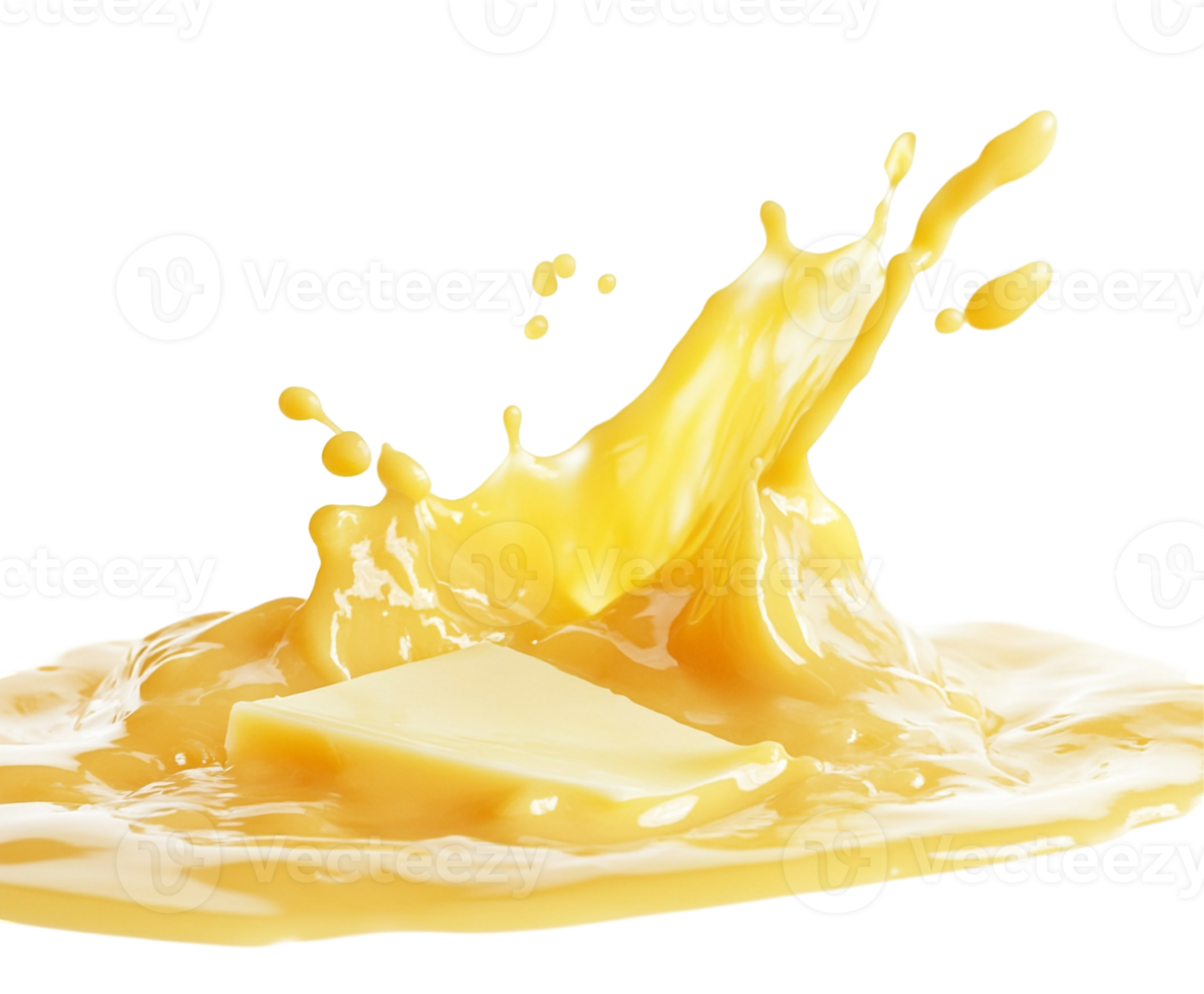 Cheese and yellow sauce splash collision png