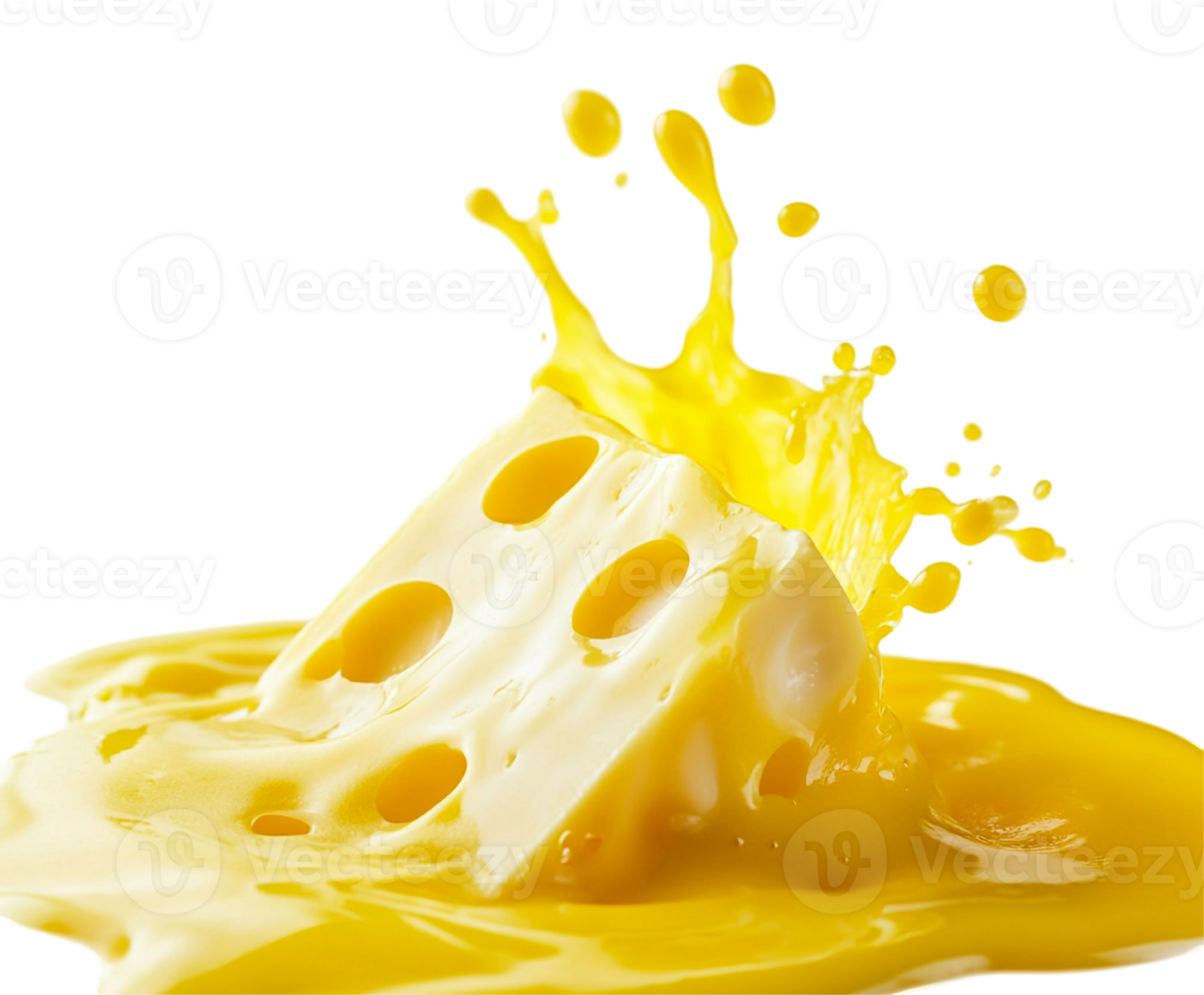 Bold splash of yellow sauce and cheese png