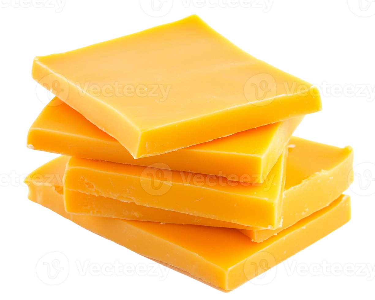 Layered cheddar cheese slices png