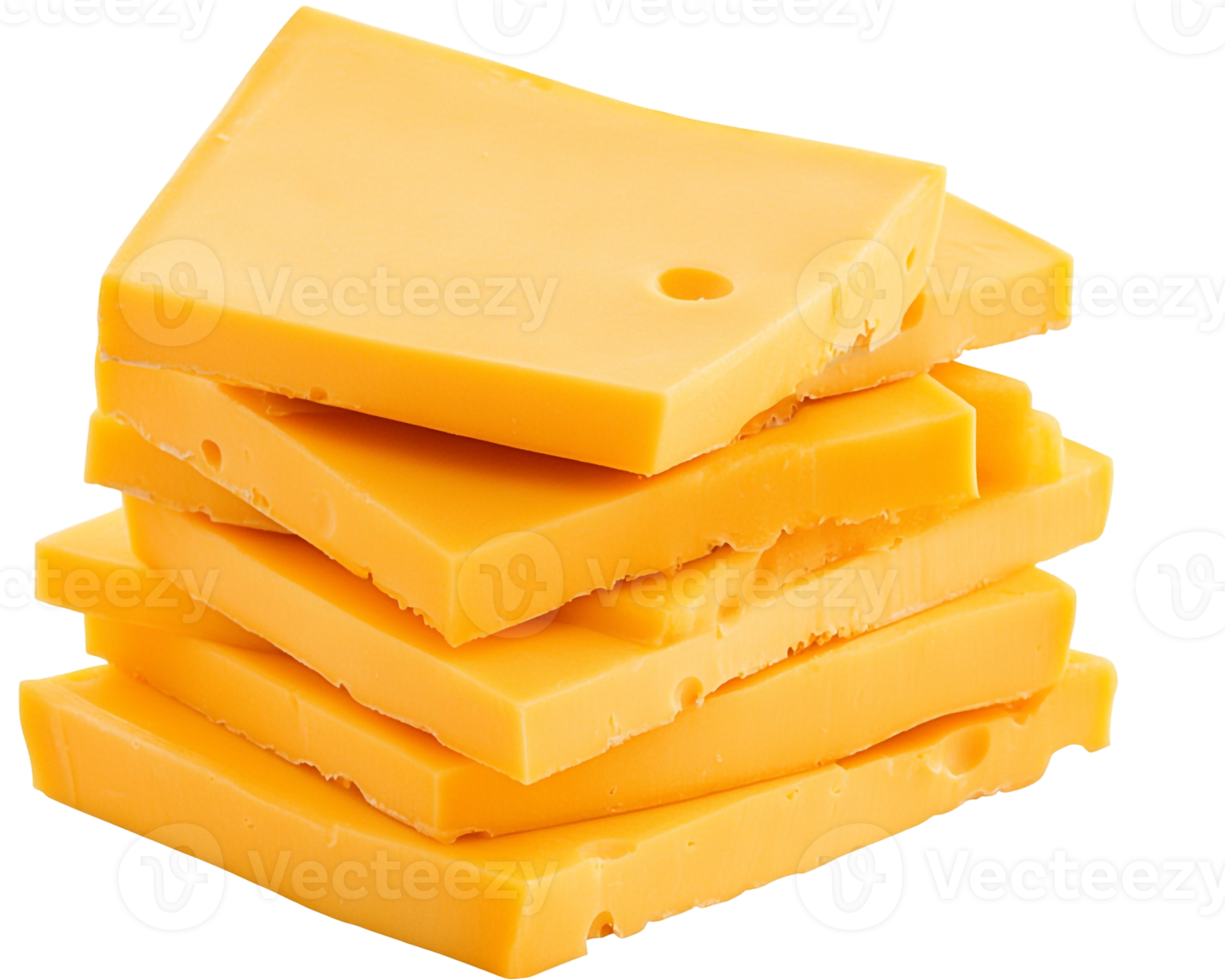 Vibrant cheddar slices layered png