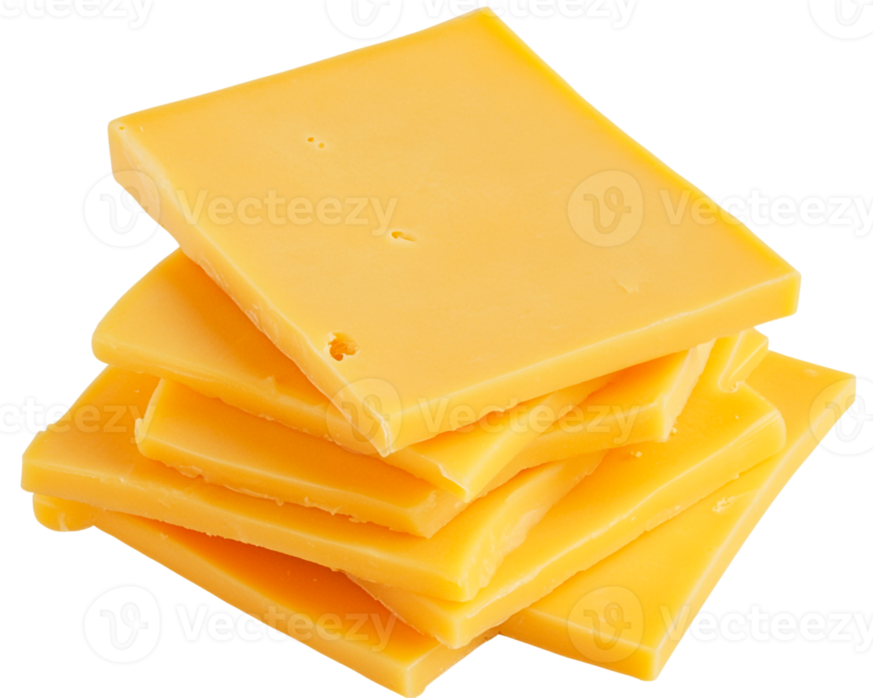 Soft cheddar cheese stack png