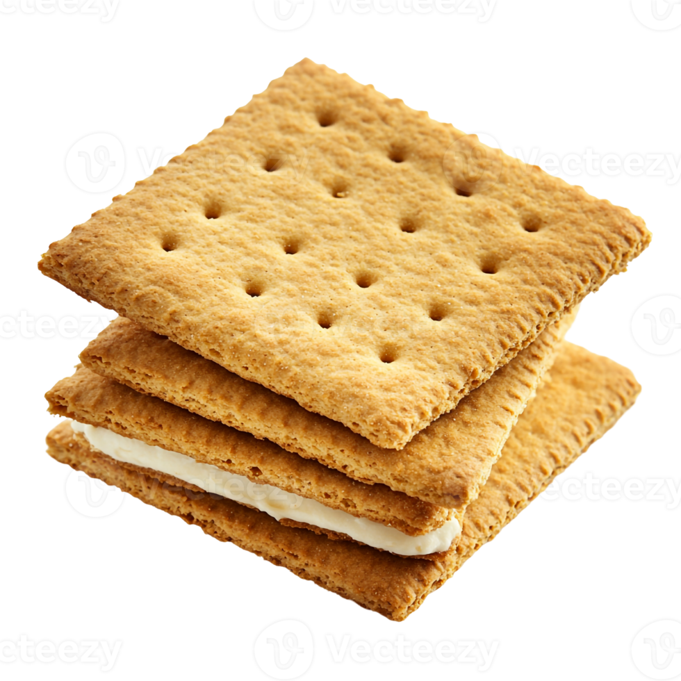 Rectangular graham cracker pile png