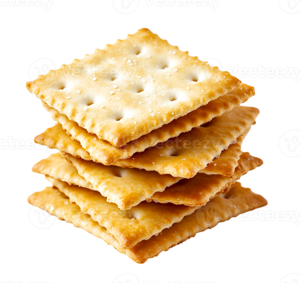 Rectangular saltine crackers stacked png
